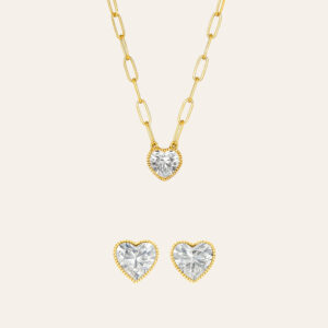 Bold Love Earrings and Necklace Set
