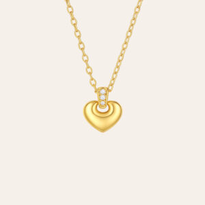 Golden Glow Heart Necklace