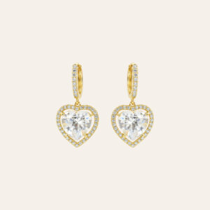 Luminous Heart Halo Earrings