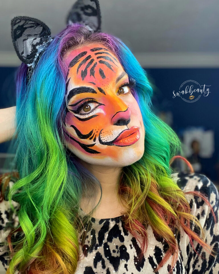 Halloween Look – Lisa Frank Tiger – swakbeauty.com