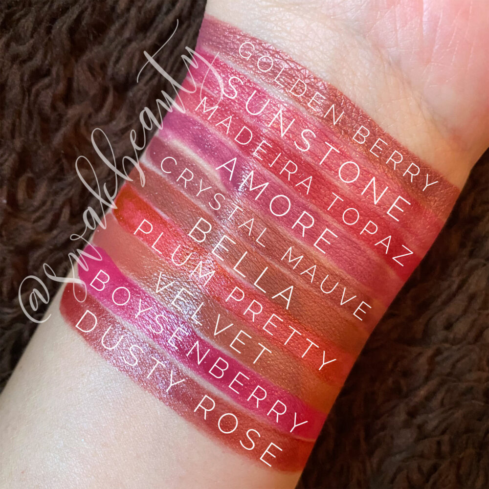 Dripping Jewels Lip Comparison Swatches